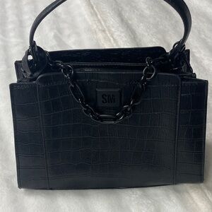 Smart & Sexy Black Croc-Embossed Satchel size 7x9 1/2
